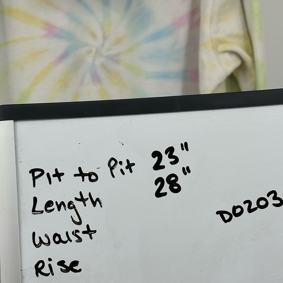 Roller Rabbit Multi Color Tie Dye Hoodie Sweatshirt Medium Red Heart | D203 - Picture 7 of 7